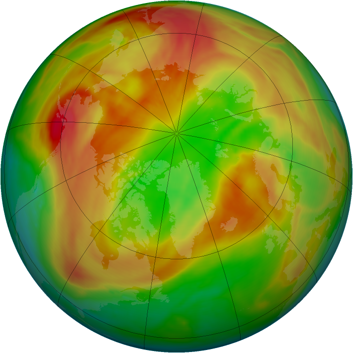 Arctic ozone map for 16 March 2007